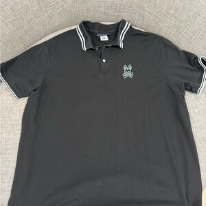Psycho Bunny Black Polo with Embroidered Logo